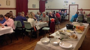 People eating Supper in Milton Village Hall Oct 4th 2013
